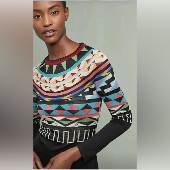 Anthropologie Aldomartins Lucerne Multicolor Sweater Dress Size XS - Picture 2 of 16